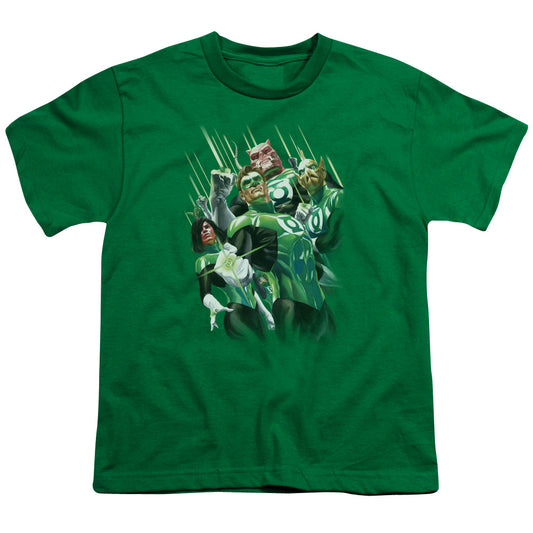 Gl - Power Of The Rings - Short Sleeve Youth 18/1 - Kelly Green T-shirt
