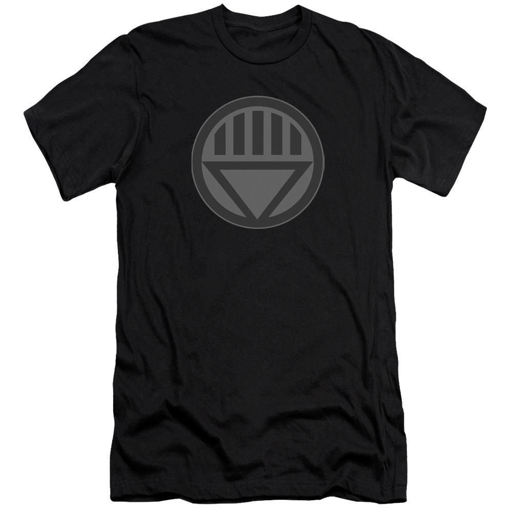 Green Lantern - Black Symbol - Short Sleeve Adult 30/1 - Black T-shirt