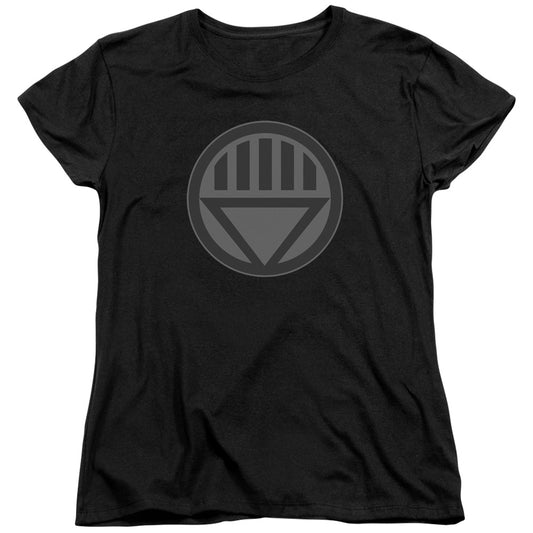 Green Lantern - Black Symbol - Short Sleeve Womens Tee - Black T-shirt