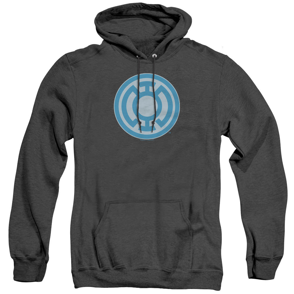 Green Lantern - Blue Symbol - Adult Heather Hoodie - Black