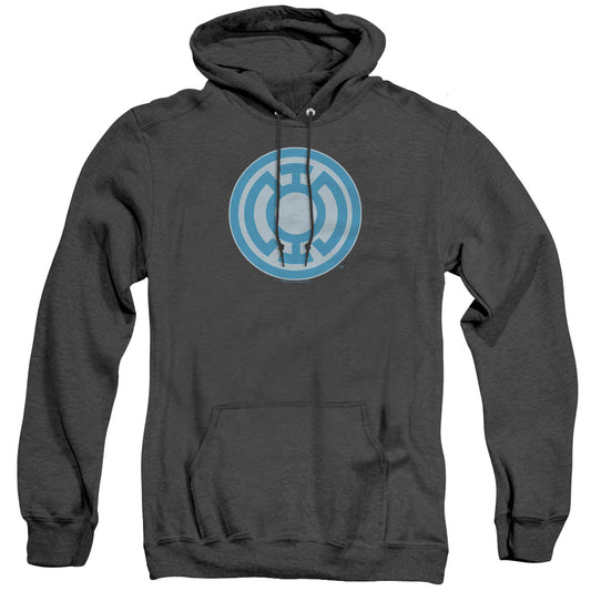 Green Lantern - Blue Symbol - Adult Heather Hoodie - Black