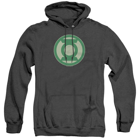 Green Lantern - Green Symbol - Adult Heather Hoodie - Black