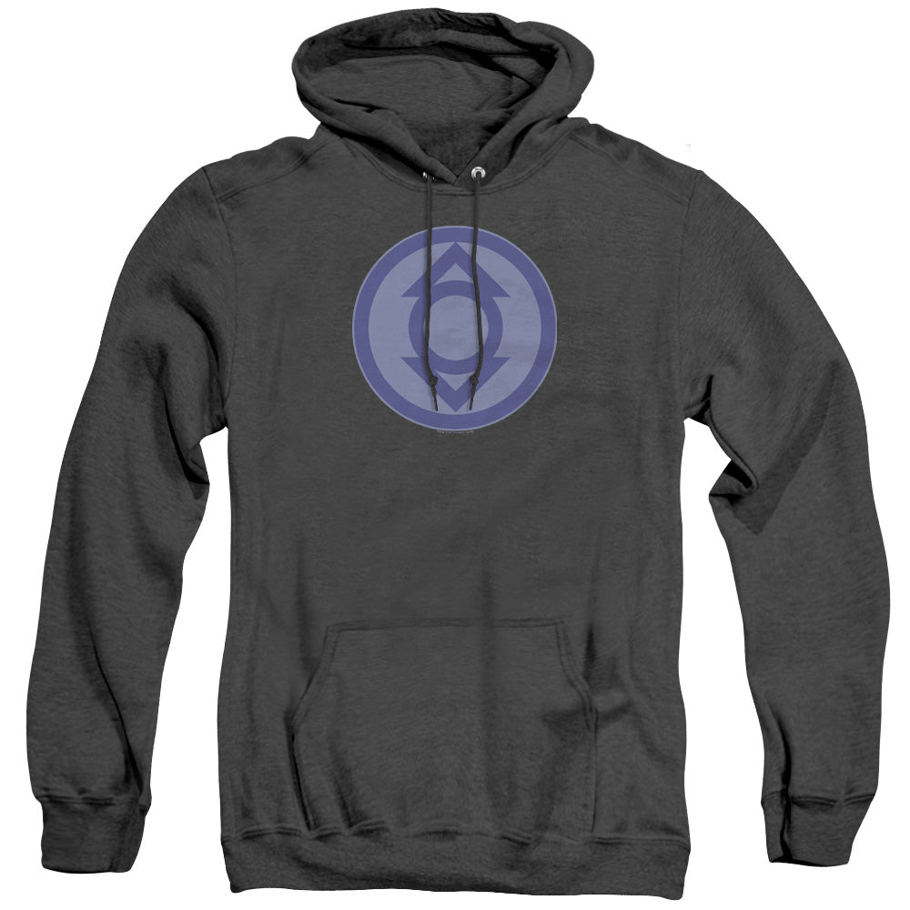 Green Lantern - Indigo Symbol - Adult Heather Hoodie - Black