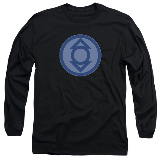 Green Lantern - Indigo Symbol - Long Sleeve Adult 18/1 - Black T-shirt