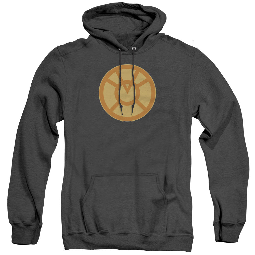 Green Lantern - Orange Symbol - Adult Heather Hoodie - Black