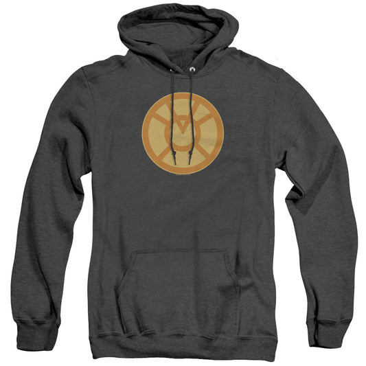 Green Lantern - Orange Symbol - Adult Heather Hoodie - Black