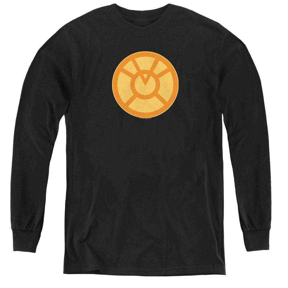 Green Lantern - Orange Symbol - Youth Long Sleeve Tee - Black