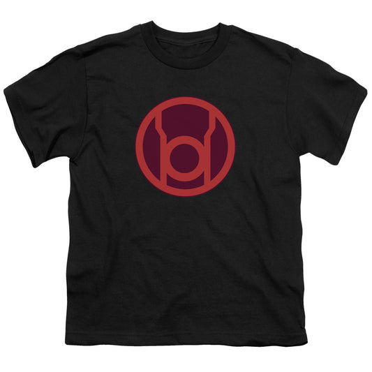 Green Lantern - Red Symbol - Short Sleeve Youth 18/1 - Black T-shirt