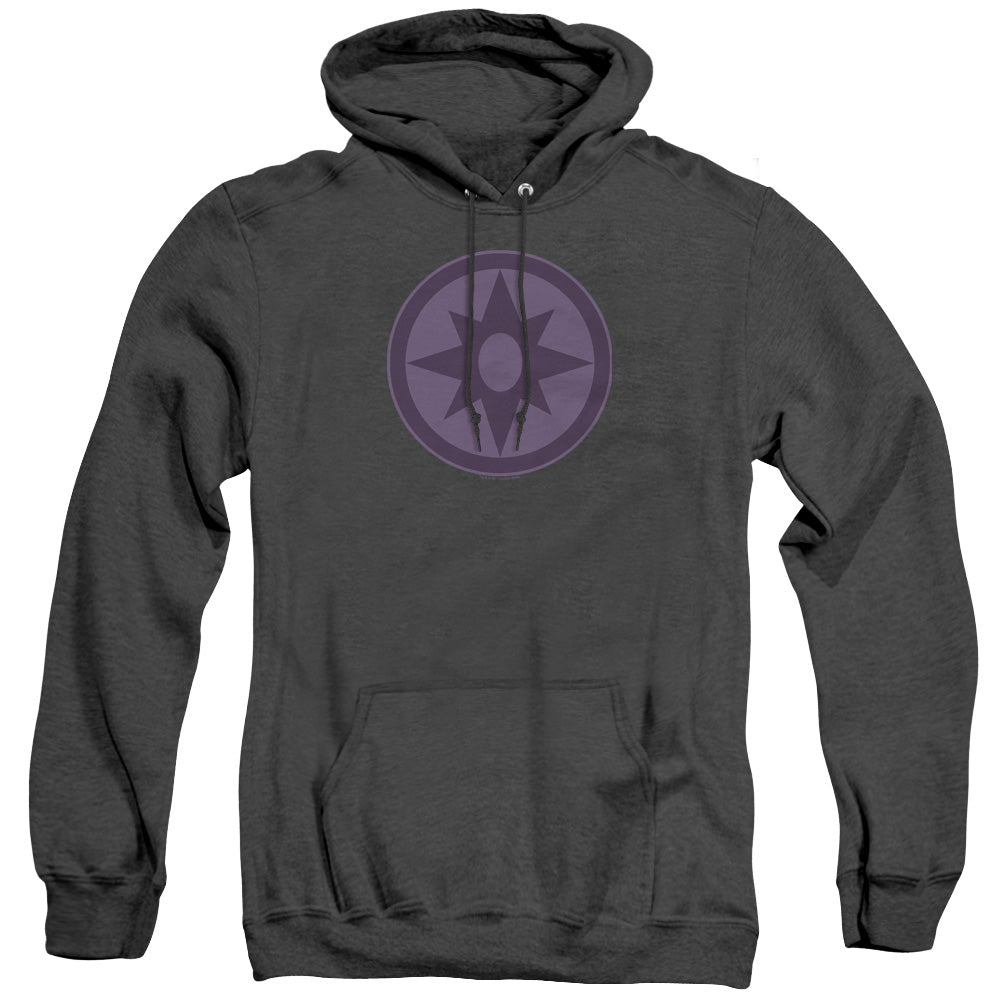 Green Lantern - Sapphire Symbol - Adult Heather Hoodie - Black