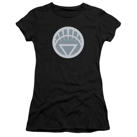 Green Lantern - White Symbol - Short Sleeve Junior Sheer - Black T-shirt