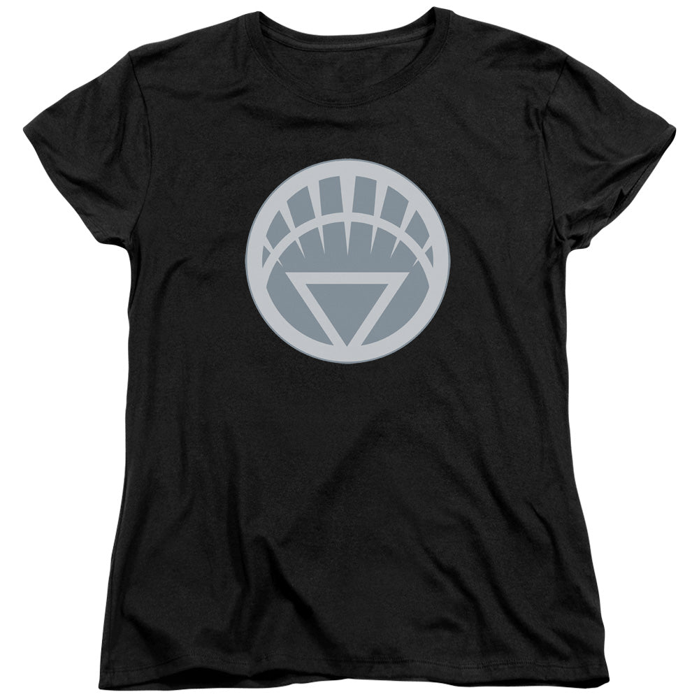 Green Lantern - White Symbol - Short Sleeve Womens Tee - Black T-shirt