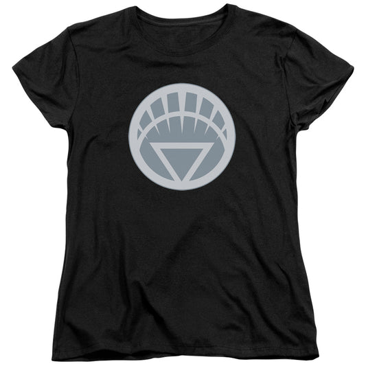 Green Lantern - White Symbol - Short Sleeve Womens Tee - Black T-shirt
