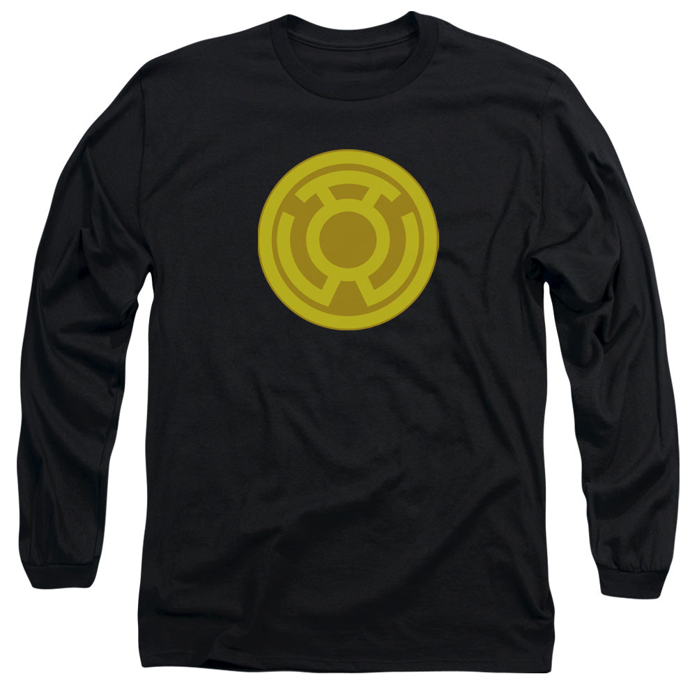 Green Lantern - Yellow Symbol - Long Sleeve Adult 18/1 - Black T-shirt