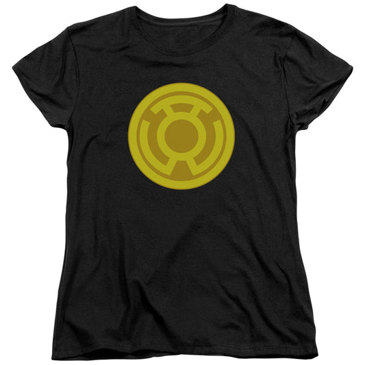 Green Lantern - Yellow Symbol - Short Sleeve Womens Tee - Black T-shirt
