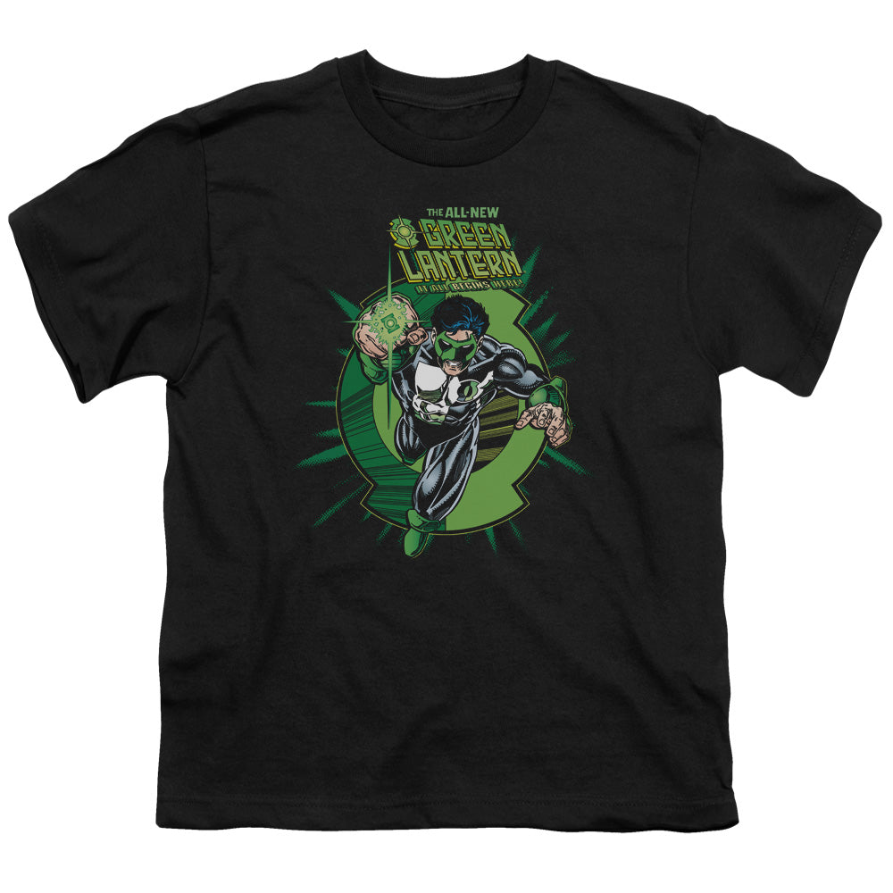 Green Lantern - Rayner Cover - Short Sleeve Youth 18/1 - Black T-shirt