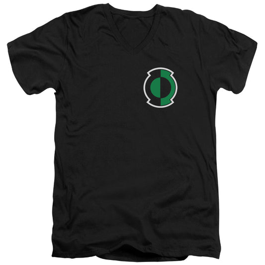 Green Lantern - Kyle Logo - Short Sleeve Adult V-neck - Black T-shirt