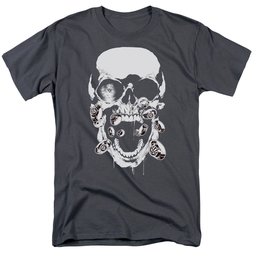Green Lantern - Black Lantern Skull - Short Sleeve Adult 18/1 - Charcoal T-shirt