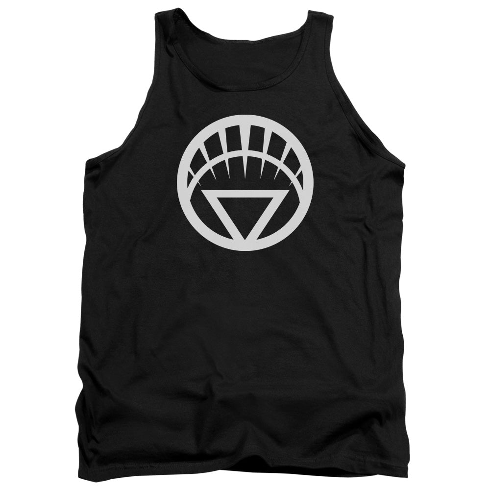 Green Lantern - White Emblem - Adult Tank - Black