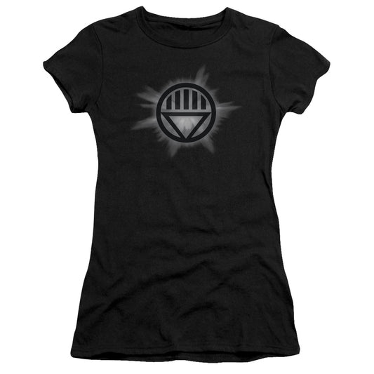 Green Lantern - Black Glow - Short Sleeve Junior Sheer - Black T-shirt