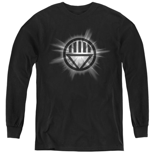 Green Lantern - Black Glow - Youth Long Sleeve Tee - Black