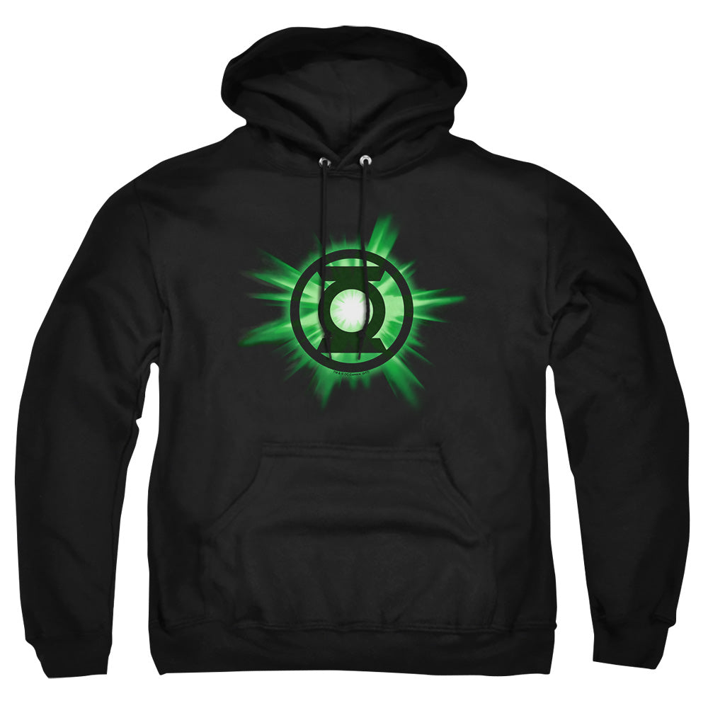 Green Lantern - Green Glow - Adult Pull-over Hoodie - Black