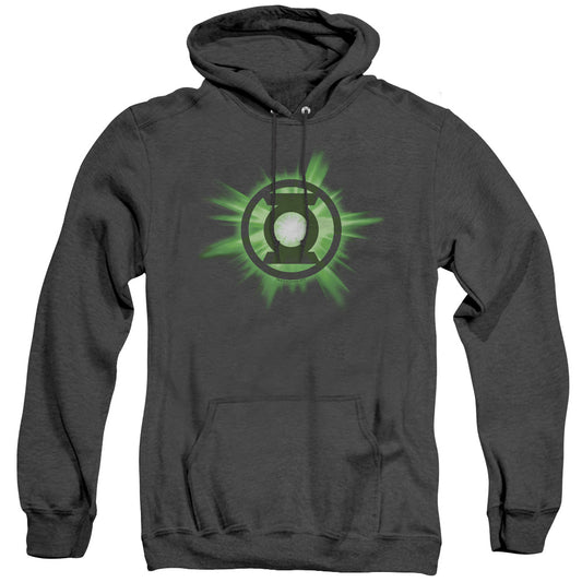 Green Lantern - Green Glow - Adult Heather Hoodie - Black