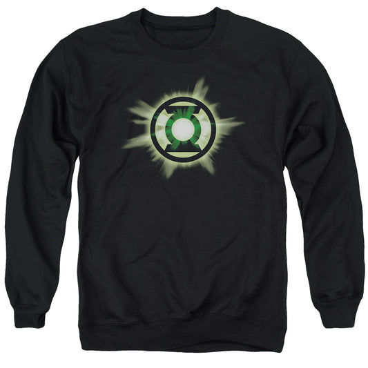 Green Lantern - Green Glow - Adult Crewneck Sweatshirt - Black