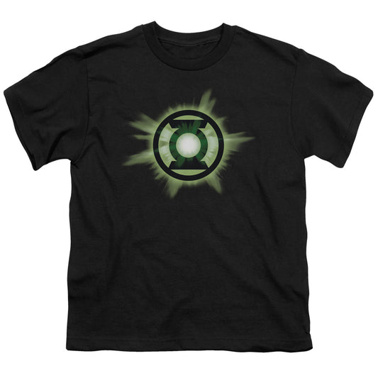 GREEN LANTERN GREEN GLOW - S/S YOUTH 18/1 - BLACK T-Shirt