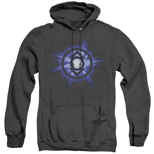 Green Lantern - Indigo Glow - Adult Heather Hoodie - Black