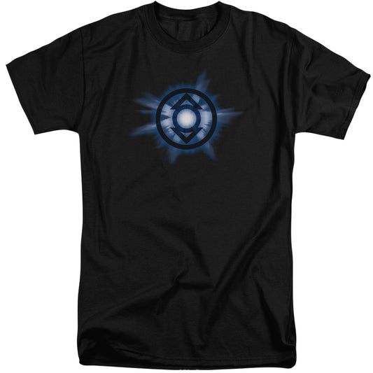 Green Lantern - Indigo Glow - Short Sleeve Adult Tall - Black T-shirt