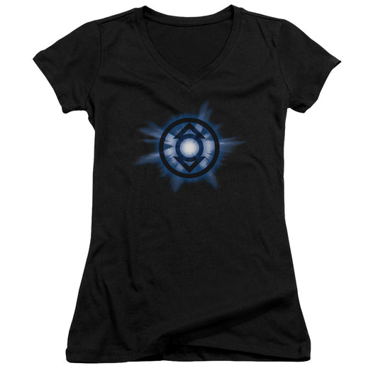 Green Lantern - Indigo Glow - Junior V-neck - Black