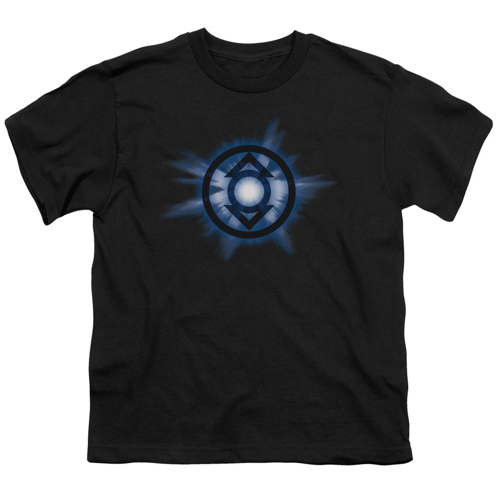 Green Lantern - Indigo Glow - Short Sleeve Youth 18/1 - Black T-shirt