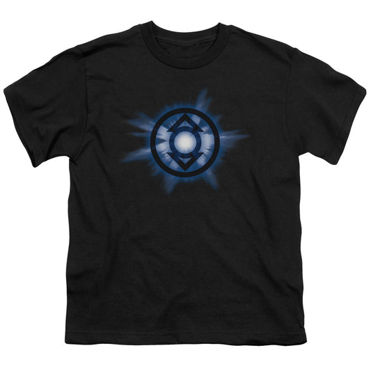 Green Lantern - Indigo Glow - Short Sleeve Youth 18/1 - Black T-shirt