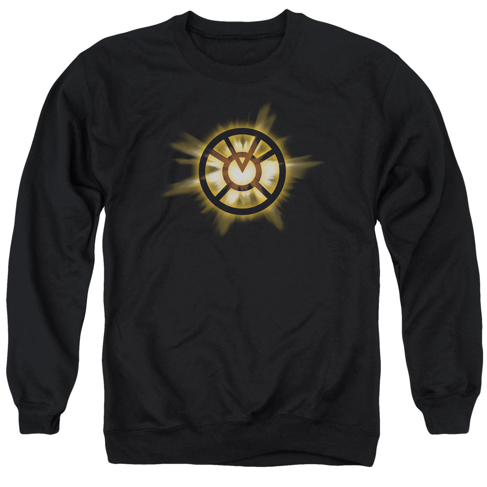 Green Lantern - Orange Glow - Adult Crewneck Sweatshirt - Black