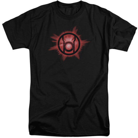 Green Lantern - Red Glow - Short Sleeve Adult Tall - Black T-shirt