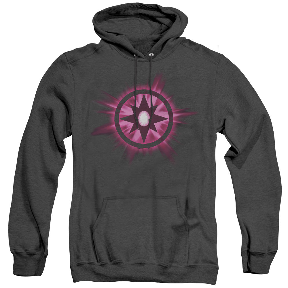 Green Lantern - Sapphire Glow - Adult Heather Hoodie - Black