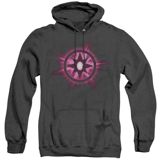 Green Lantern - Sapphire Glow - Adult Heather Hoodie - Black