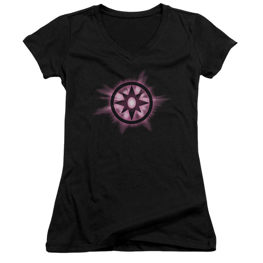 Green Lantern Sapphire Glow - Junior V-neck - Black