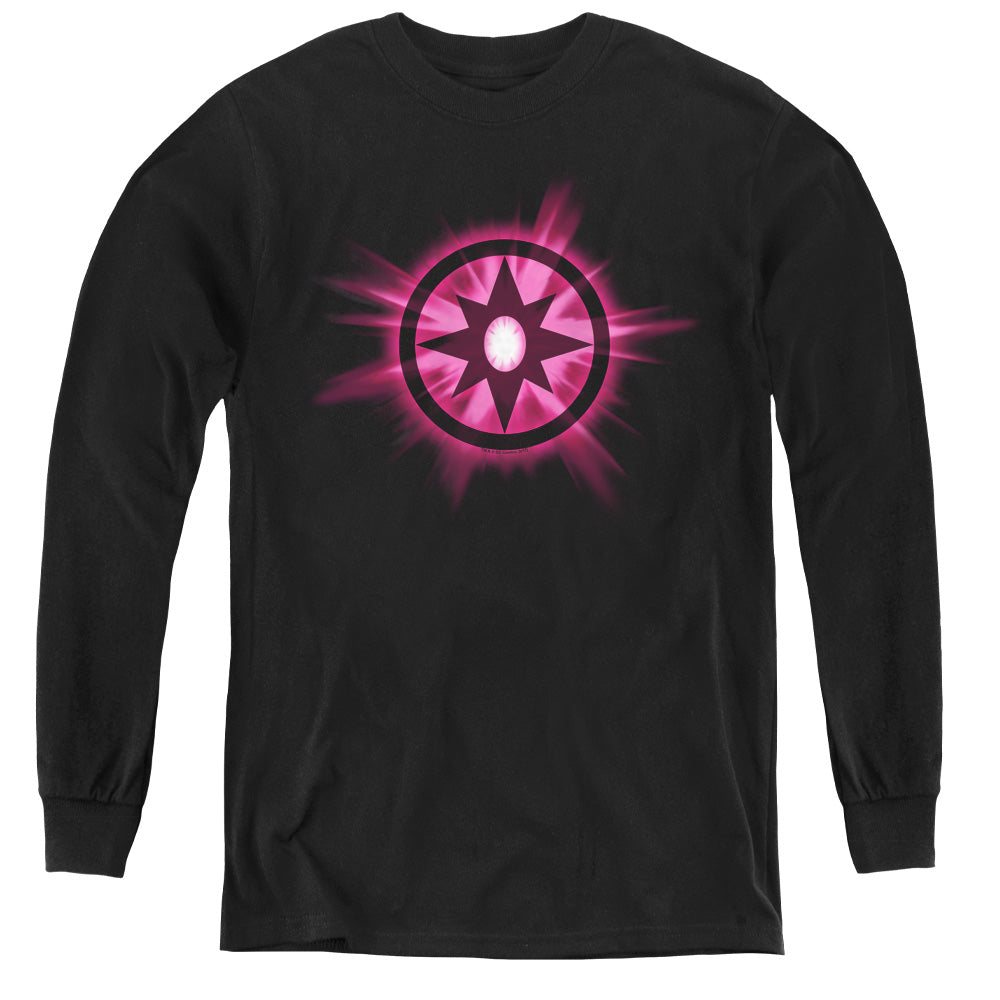 Green Lantern - Sapphire Glow - Youth Long Sleeve Tee - Black