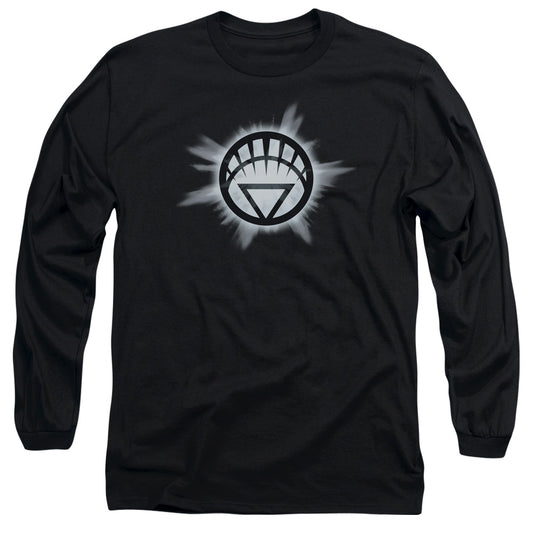Green Lantern - White Glow - Long Sleeve Adult 18/1 - Black T-shirt
