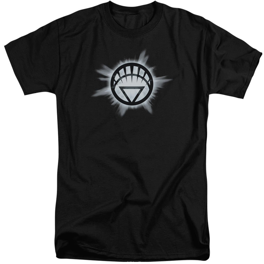 Green Lantern - White Glow - Short Sleeve Adult Tall - Black T-shirt