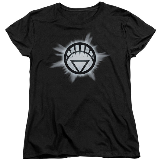 Green Lantern - White Glow - Short Sleeve Womens Tee - Black T-shirt