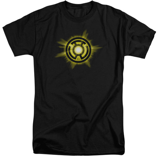 Green Lantern - Yellow Glow - Short Sleeve Adult Tall - Black T-shirt