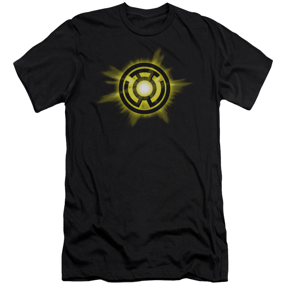 Green Lantern - Yellow Glow - Short Sleeve Adult 30/1 - Black T-shirt