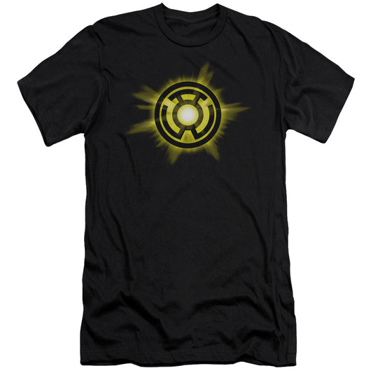 Green Lantern - Yellow Glow - Short Sleeve Adult 30/1 - Black T-shirt