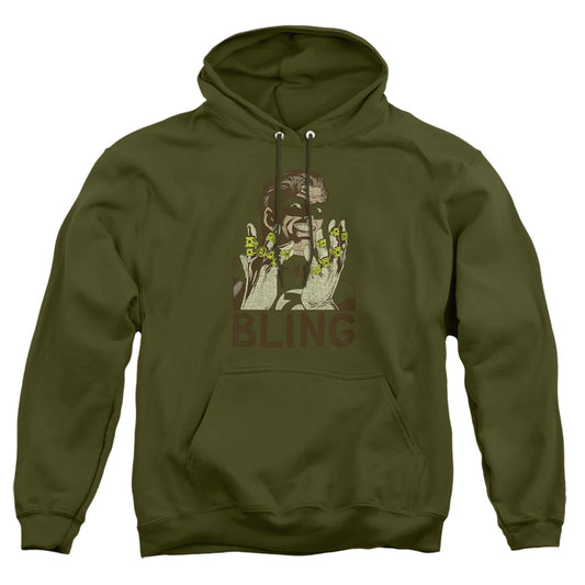 Green Lantern - Bling Bling - Adult Pull-over Hoodie - Military Green