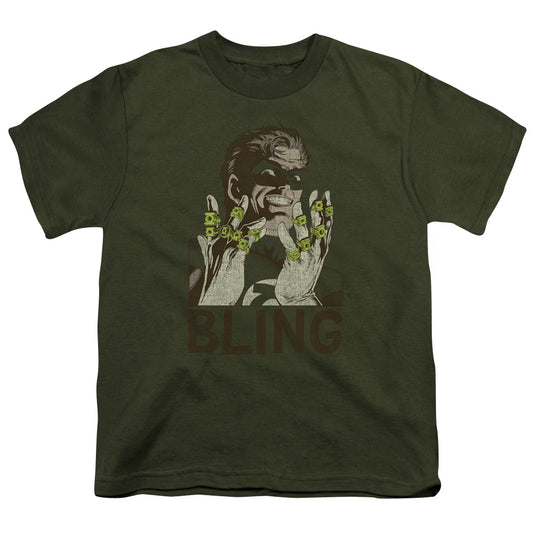 Green Lantern - Bling Bling - Short Sleeve Youth 18/1 - Military Green T-shirt