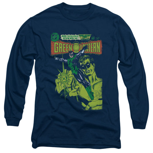 Green Lantern - Vintage Cover - Long Sleeve Adult 18/1 - Navy T-shirt