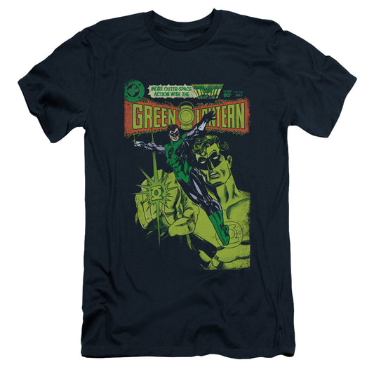 Green Lantern - Vintage Cover - Short Sleeve Adult 30/1 - Navy T-shirt