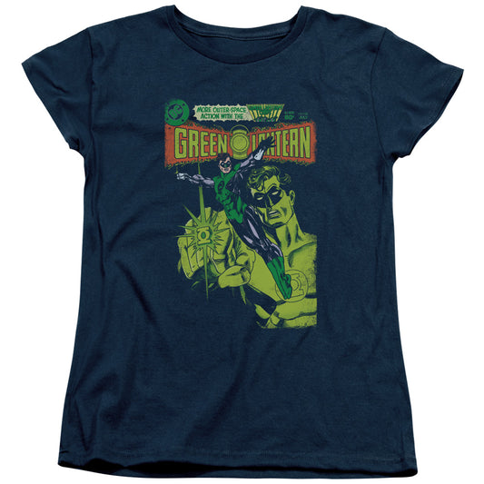 Green Lantern - Vintage Cover - Short Sleeve Womens Tee - Navy T-shirt